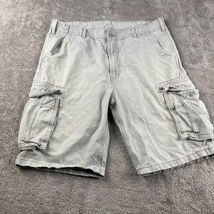 Levis Shorts‎ Mens 34 Gray Cargo Pockets Mid Rise